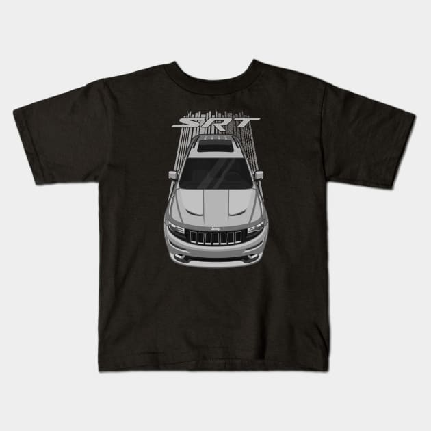 Jeep Grand Cherokee SRT 2014 - 2016 - Billet Silver Kids T-Shirt by V8social